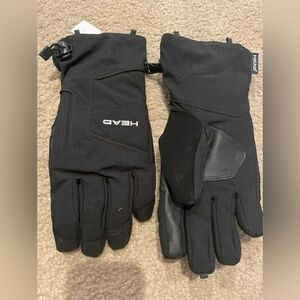 HEAD Black Waterproof Winter Gloves (S)